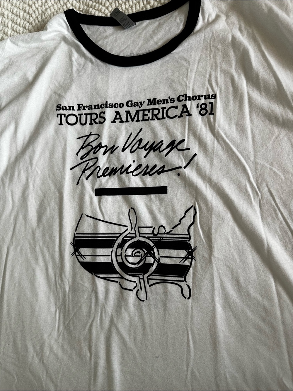 San Francisco Gay Men’s Chorus’81 Tour Ringer T-shirt 2XL